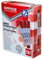 Whiteboardmarker rood, ronde punt, kunststof barrel-2