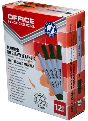 Whiteboardmarker groen, ronde punt, kunststof barrel-2