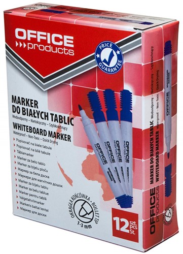 Whiteboardmarker blauw, ronde punt, kunststof barrel-2