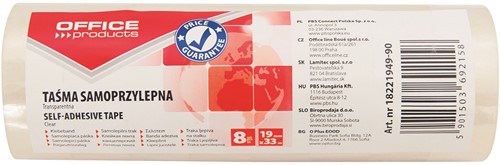 Plakband 19mmx33m transparant