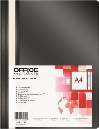 Snelhechtmap A4 PP zwart