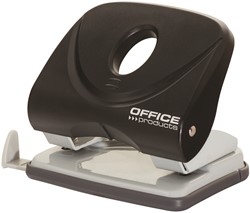 Perforator 2-gaats, 30 vel, zwart, plastic uitvoering