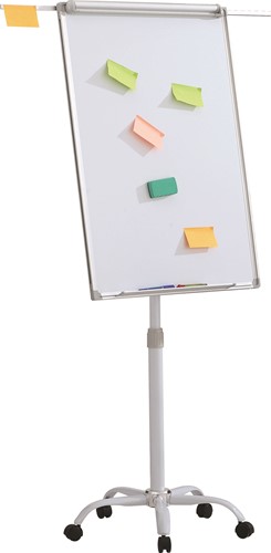 Flipover magnetisch gelakt staal met wieltjes