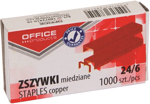 Nieten Office Products 24/6 verkoperd, 1000 stuks