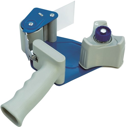 Verpakkingstape dispenser voor rollen van 50mmx66mtr, grijs/blauw
