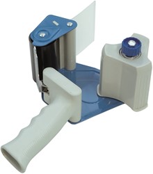 Verpakkingstape dispenser voor rollen van 76mmx66mtr, grijs/blauw