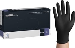 Nitril wegwerphandschoen ongepoederd - Zwart - maat XL - doos/100 stuks