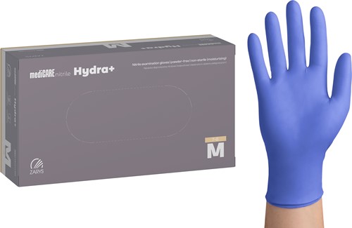 Nitril wegwerphandschoen hydraterend - violet - maat m - doos/100 stuks
