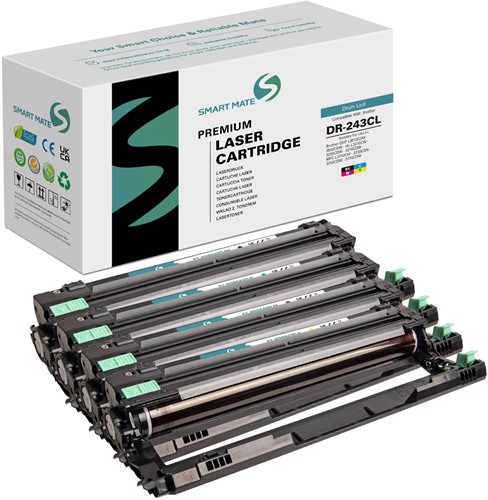Smart Mate alternatief t.b.v. Brother Drum unit DR-243CLBKCMY (DR-243CL) Zwart/Cyaan/Magenta/Geel 18000/18000/18000/18000 afdrukken