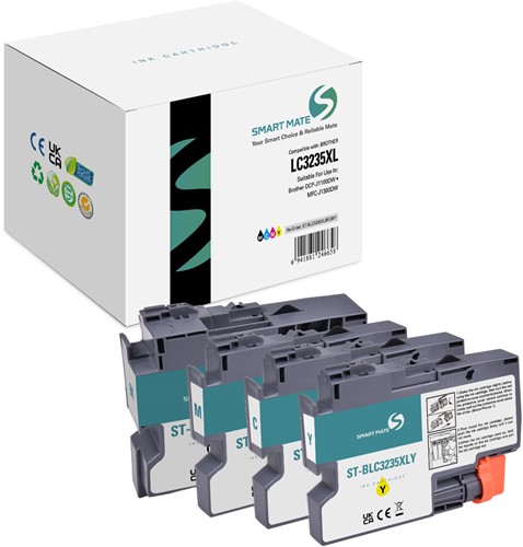 Smart Mate alternatief t.b.v. Brother Inkjet LC3235XL Zwart/Cyaan/Magenta/Geel 285 ml