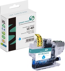 Smart Mate alternatief t.b.v. Brother Inkjet LC421C (LC-421) Cyaan 6,5 ml
