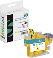 Smart Mate alternatief t.b.v. Brother Inkjet LC421Y (LC-421) Geel  6,5 ml