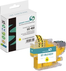 Smart Mate alternatief t.b.v. Brother Inkjet LC422Y (LC-422) Geel  10 ml