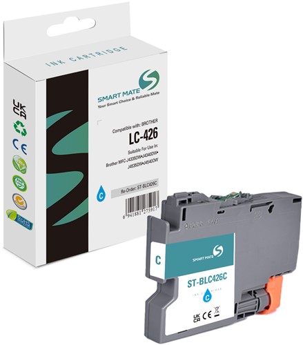 Smart Mate alternatief t.b.v. Brother Inkjet LC426C (LC-426) Cyaan 16 ml