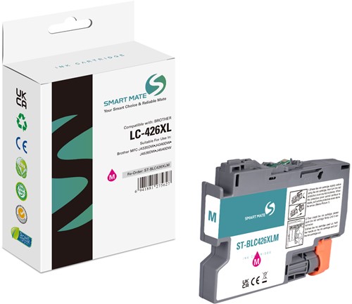 Smart Mate alternatief t.b.v. Brother Inkjet LC426XLM (LC-426XL) Magenta 54 ml