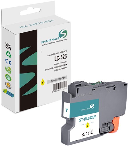 Smart Mate alternatief t.b.v. Brother Inkjet LC426Y (LC-426) Geel  16 ml