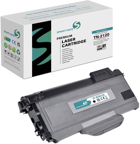 Smart Mate alternatief t.b.v. Brother Toner TN-2120 Zwart 2600 afdrukken