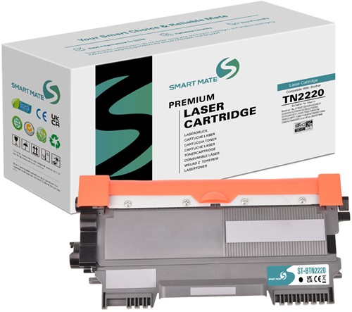 Smart Mate alternatief t.b.v. Brother Toner TN-2220 Zwart 2600 afdrukken