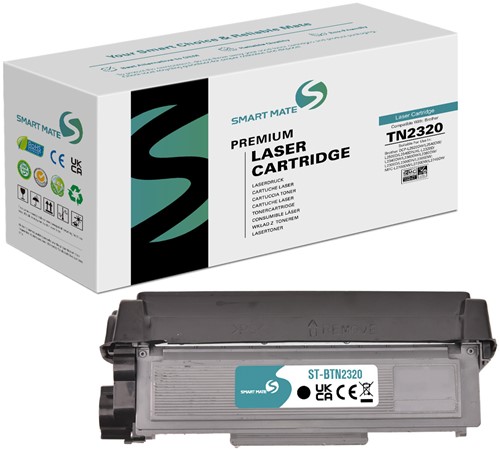Smart Mate alternatief t.b.v. Brother Toner TN-2320 Zwart 2600 afdrukken