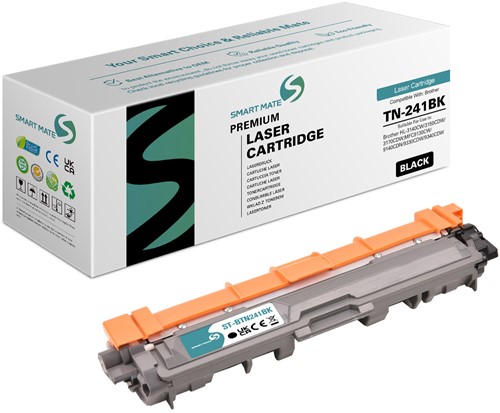 Smart Mate alternatief t.b.v. Brother Toner TN-241BK / TN-242BK, Zwart 2500 afdrukken
