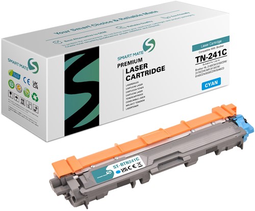 Smart Mate alternatief t.b.v. Brother Toner TN-241C / TN-242C, Cyaan 1400 afdrukken