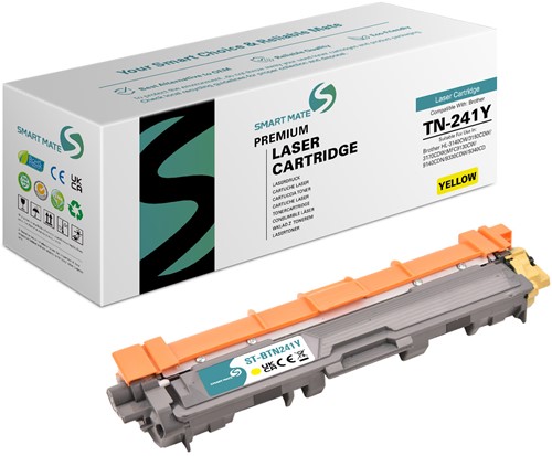 Smart Mate alternatief t.b.v. Brother Toner TN-241Y / TN-242Y, Geel 1400 afdrukken