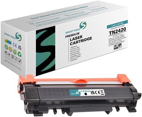 Smart Mate alternatief t.b.v. Brother Toner TN-2420 Zwart 3000 afdrukken
