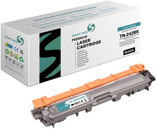 Smart Mate alternatief t.b.v. Brother Toner TN-242BK Zwart 2500 afdrukken