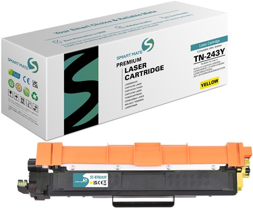 Smart Mate alternatief t.b.v. Brother Toner TN-243Y Geel 1000 afdrukken