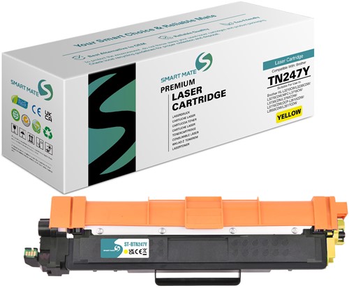 Smart Mate alternatief t.b.v. Brother Toner TN-247Y Geel 2300 afdrukken