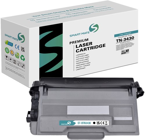 Smart Mate alternatief t.b.v. Brother Toner TN-3430 Zwart 3000 afdrukken