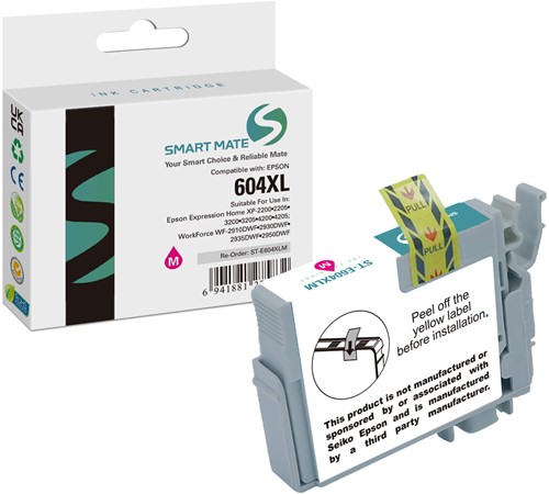 Smart Mate alternatief t.b.v. EPSON Inkjet C13T10H34010 (604XL) Magenta 7 ml