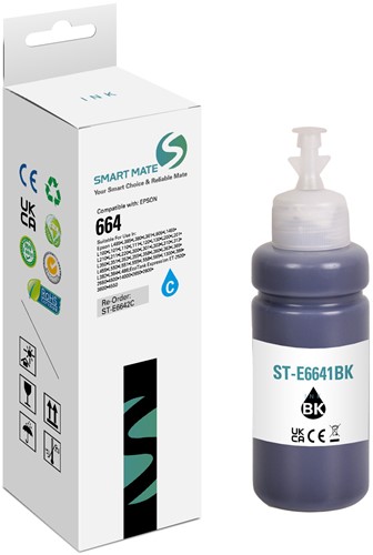 Smart Mate alternatief t.b.v. Epson Inkjet C13T664140 (664) Zwart 70 ml