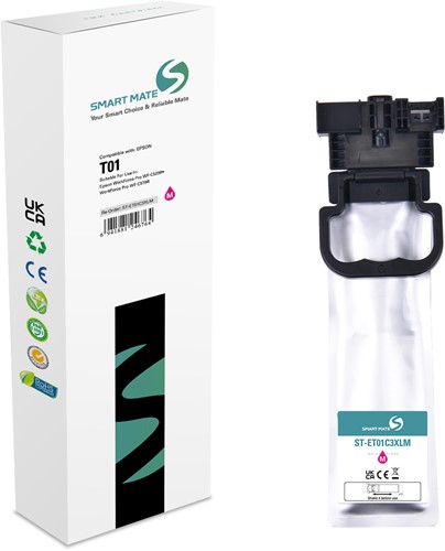 Smart Mate alternatief t.b.v. Epson Inkjet C13T01C300 (T01) Magenta 68 ml