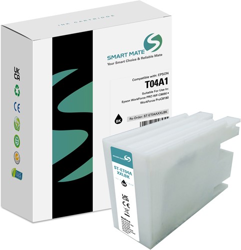 Smart Mate alternatief t.b.v. Epson Inkjet C13T04A140 (T04A1) Zwart 230 ml