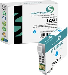 Smart Mate alternatief t.b.v. Epson Inkjet C13T29924010 (T29XL) Cyaan 9,6 ml