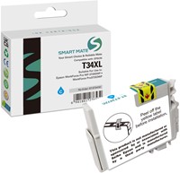 Smart Mate alternatief t.b.v. Epson Inkjet C13T34724010 (T34XL) Cyaan 14 ml