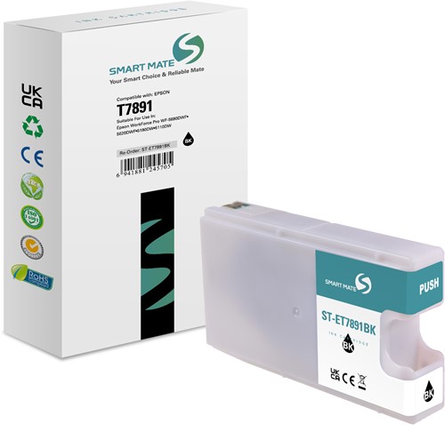 Smart Mate alternatief t.b.v. Epson Inkjet C13T789140 (T7891) Zwart 65 ml