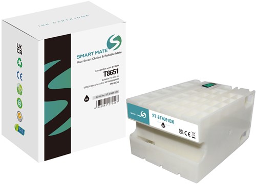 Smart Mate alternatief t.b.v. Epson Inkjet C13T865140 (T8651) Zwart 176 ml