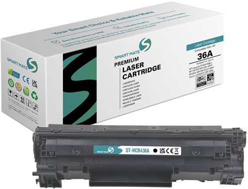 Smart Mate alternatief t.b.v. HP Toner CB436A (36A) Zwart 2000 afdrukken
