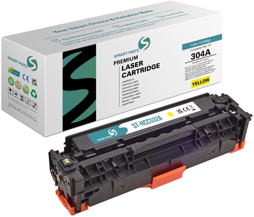 Smart Mate alternatief t.b.v. HP Toner CC532A (304A) Geel 2800 afdrukken