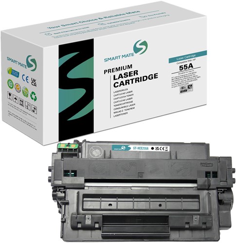 Smart Mate alternatief t.b.v. HP Toner CE255A (55A) Zwart 6000 afdrukken