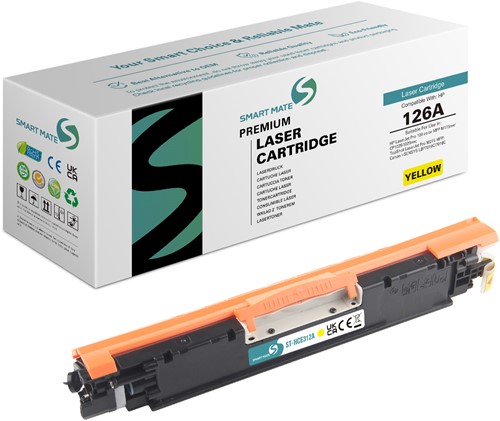 Smart Mate alternatief t.b.v. HP Toner CE312A (126A) Geel 1000 afdrukken