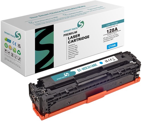 Smart Mate alternatief t.b.v. HP Toner CE321A (128A) Cyaan 1300 afdrukken