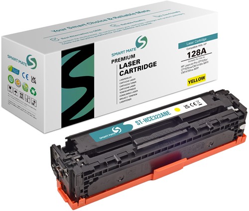Smart Mate alternatief t.b.v. HP Toner CE322A (128A) Geel 1300 afdrukken
