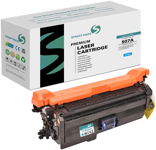 Smart Mate alternatief t.b.v. HP Toner CE401A (507A) Cyaan 6000 afdrukken