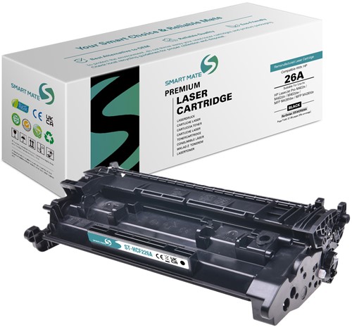 Smart Mate alternatief t.b.v. HP Toner CF226A (26A) Zwart 3100 afdrukken