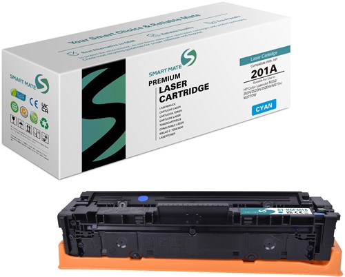 Smart Mate alternatief t.b.v. HP Toner CF401A (201A) Cyaan 1400 afdrukken