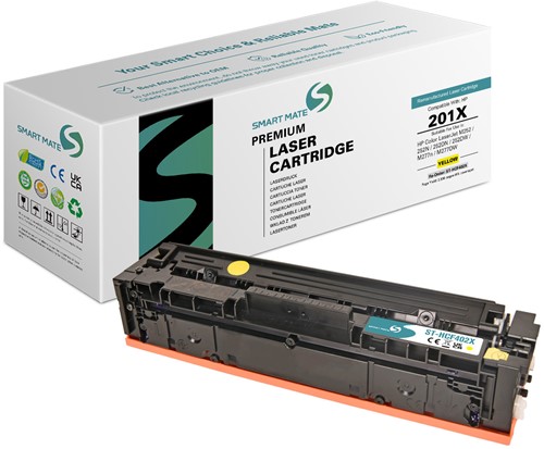 Smart Mate alternatief t.b.v. HP Toner CF402X (201X) Geel 2300 afdrukken