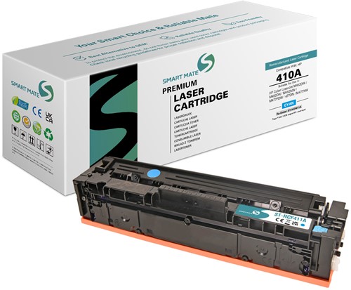 Smart Mate alternatief t.b.v. HP Toner CF411A (410A) Cyaan 2300 afdrukken